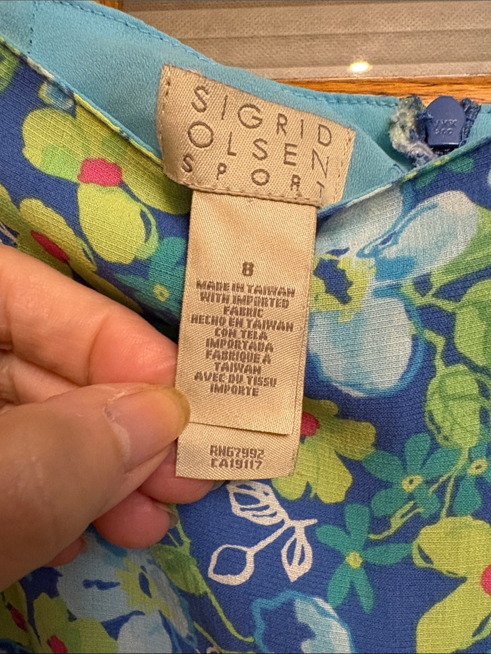 EUC Sigrid Olsen Blue Floral Maxi Skirt with Lime & Pink Accents - Picture 2 of 6